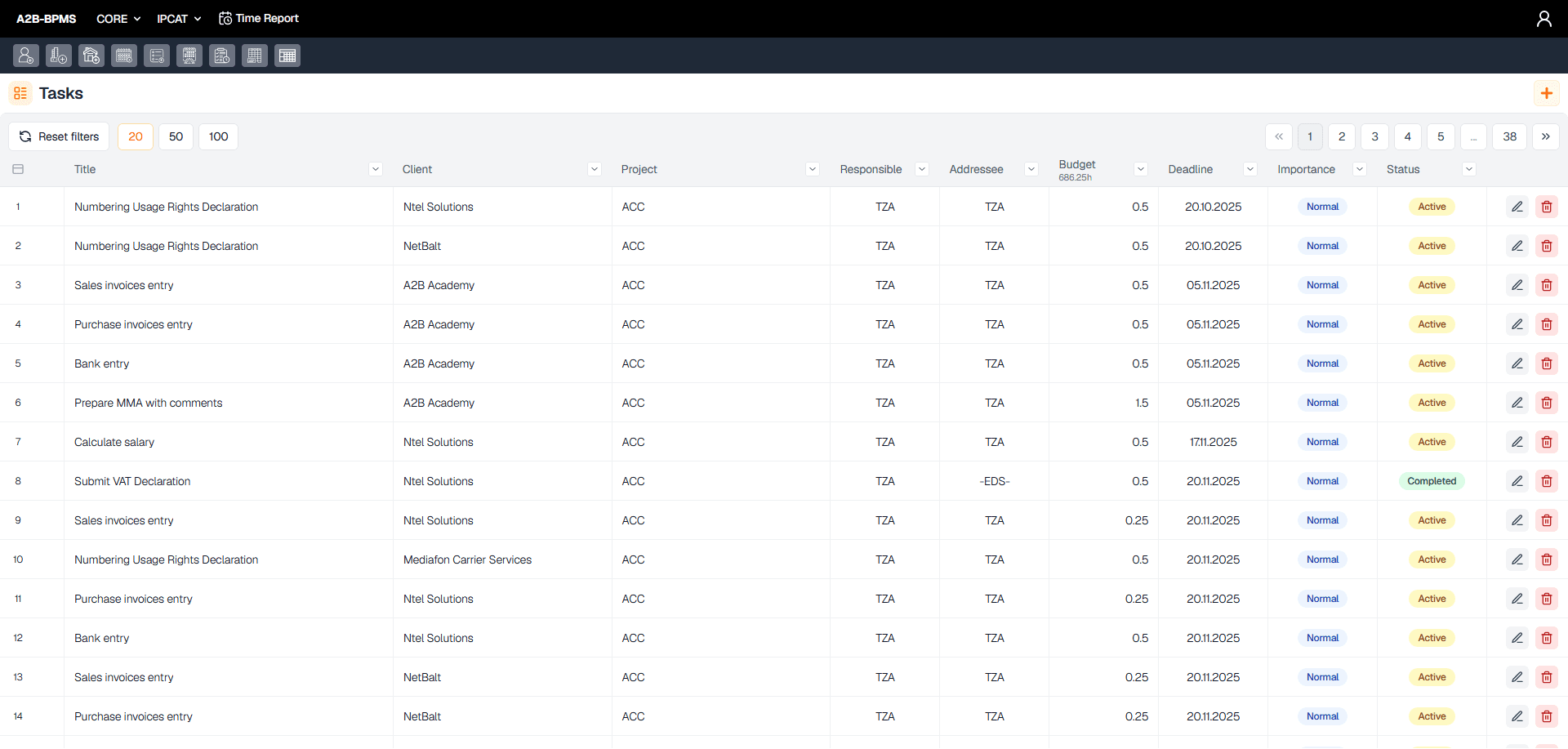 Business management platform